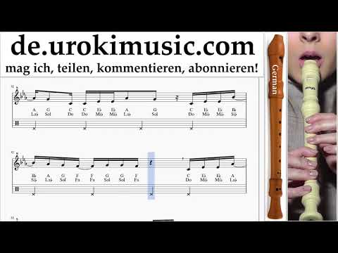 Blockflötenunterricht G. Martin Garrix feat Khalid - Ocean Noten Lernen um-i995