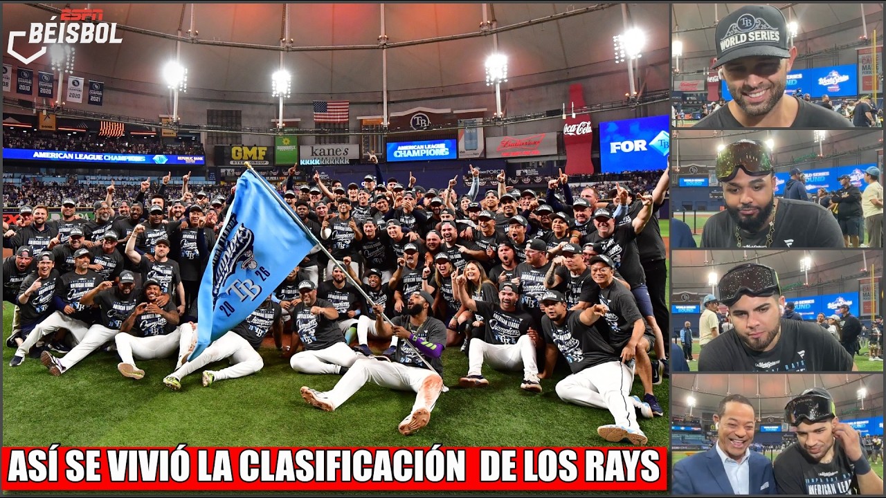 PROTAGONISTAS del PASE de RAYS a SERIE MUNDIAL, EN EXCLUSIVA en PLENA CELEBRACIÓN | ESPN Beisbol