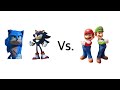 Sonic And Shadow Vs Luigi And Mario Request