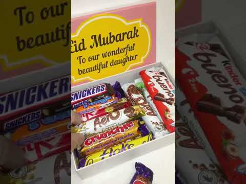 Personalised Eid Mubarak Chocolate Gift Box at Halal Sweet Stop 💝 #daughter #eidmubarak #eid2023