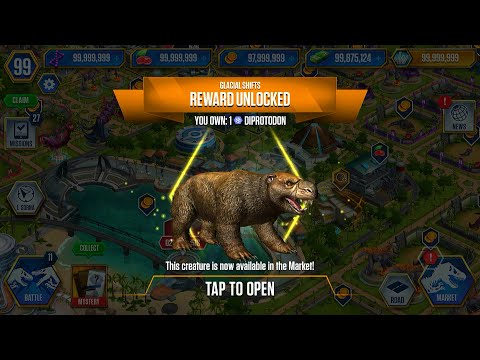 DIPROTODON PACK UNLOCKING DIPROTODON 9999 | JURASSIC WORLD THE GAME