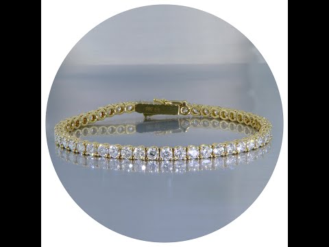 Bratara Tennis Aur Galben 14k Diamante Naturale - Stralucire Pura