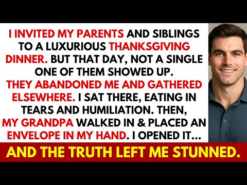 I Ate Alone At Thanksgiving While My Parents Celebrated Without Me — Then My Grandpa Walked In...