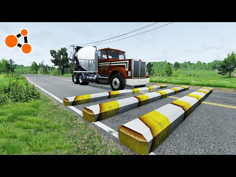 Cars vs Square Speed Bump BeamNG.drive | Beamng Crashes TV