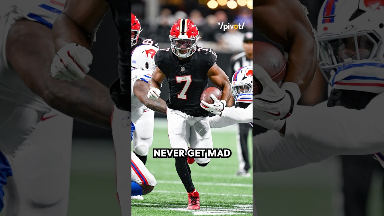 Drake London says you can never get mad at Bijan Robinson…😂 here’s why.