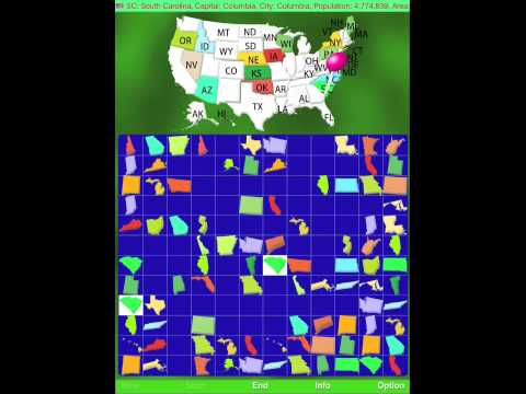 Map Solitaire Free - USA Video