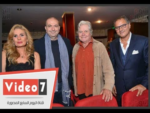 يسرا وحسين فهمى وكندة علوش فى العرض الخاص لفيلم "الجبل بيننا"