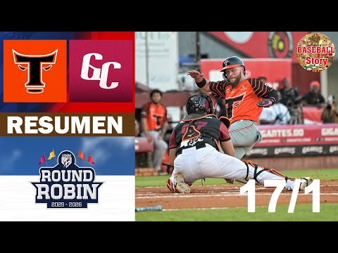 Resumen: Gigantes del Cibao Vs. Toros del Este Round Robin (17/1/2026)