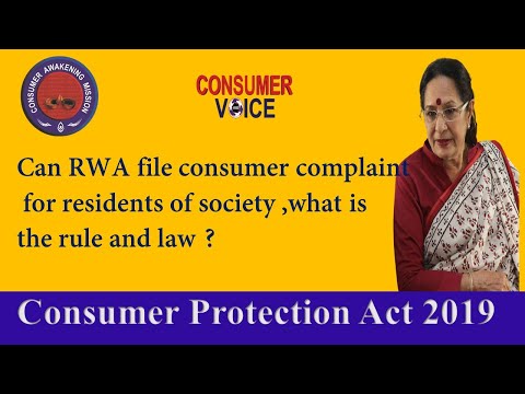 Can RWA file consumer complaint against builder on behalf of residents? what is the Rule and law?
