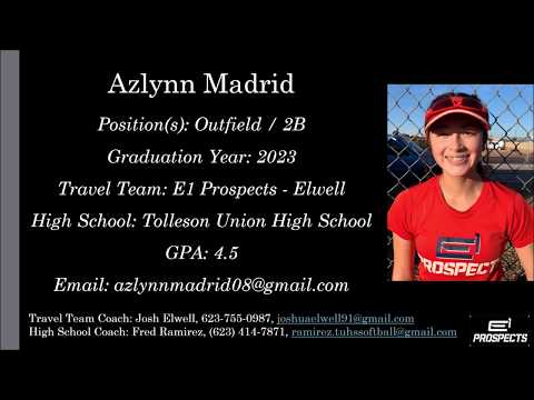 Azlynn Madrid Softball Skills Video - 2023 Outfield 2B