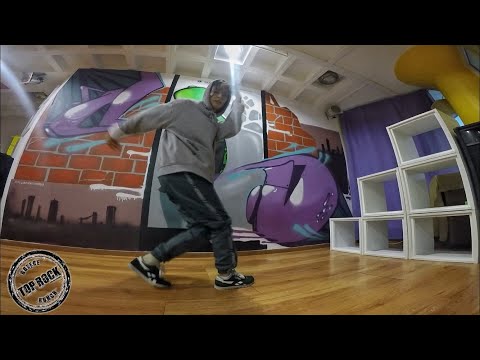 Bgirl Happy rock the floor - Top Rock Bunch -