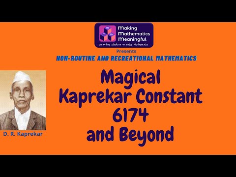 Magical Number Kaprekar's Constant '6174' | Math Discovery by Indian Mathematician D. R. Kaprekar