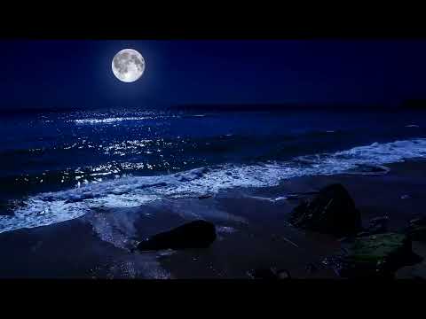 Fall Asleep On A Full Moon Night With Calming Wave Sounds - 9 Hours of Deep Sleeping on Mareta Beach