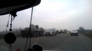 preview picture of video 'Russian Military Trucks on the High Way in Abinsk Going to Ukraine 03.09.20114'