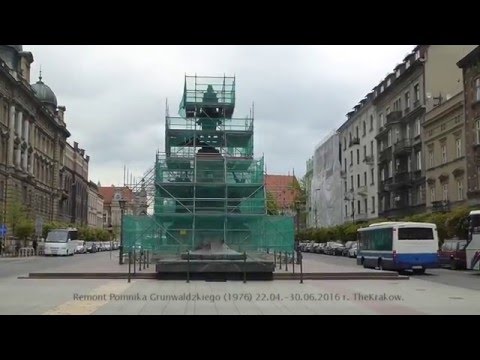 Renovation of the Grunwaldzki Monument will last until June 2016, Krakow square of Jan Matejko