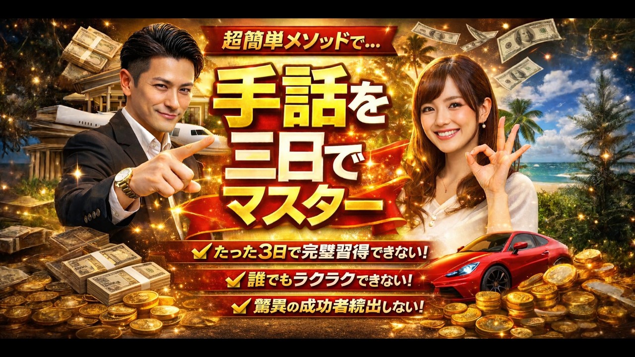 手話を〇〇日でマスターは真実かを長々と語る動画