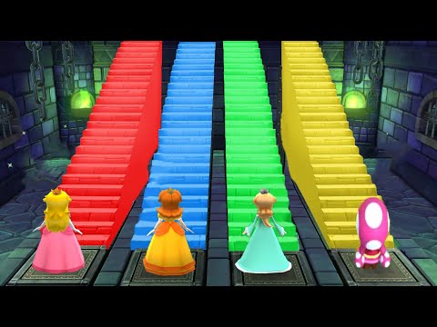 Mario Party 10 Gameplay - All Funny Mini Games - Peach vs Daisy vs Rosalina vs Toadette (Master Cpu)