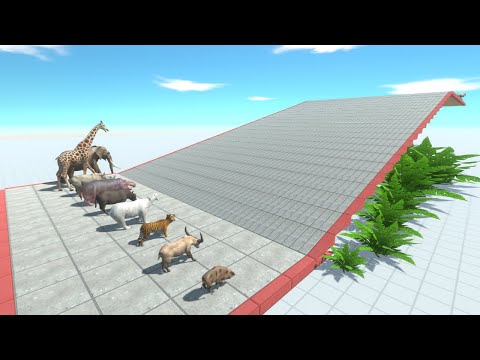 WHICH MODERN MAMMALS CHARACTER CAN WIN THE STEAKEST RAMP RACE ( Animal Revolt Battle Simulator )
