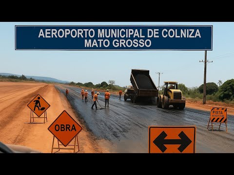 ASSIM ESTÁ FICANDO O AEROPORTO MUNICIPAL DE COLNIZA-MT… #aeroporto #asfalto #colniza 