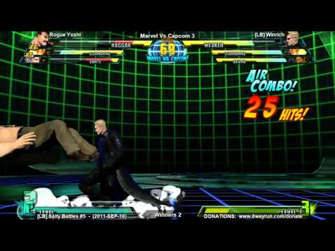 Salty Battles #5 - MvC3 W2 - Rogue Yoshi VS [LB] Winrich