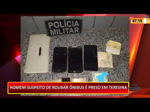 Jovem é preso por suspeita de roubar í´nibus intermunicipal na zona sul de Teresina 24 02 2021