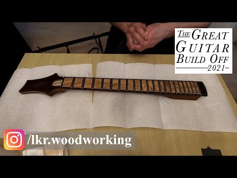Great Guitar Build Off 2021 - Scratch Build - Episode 3 - Shaping and finishing  the neck