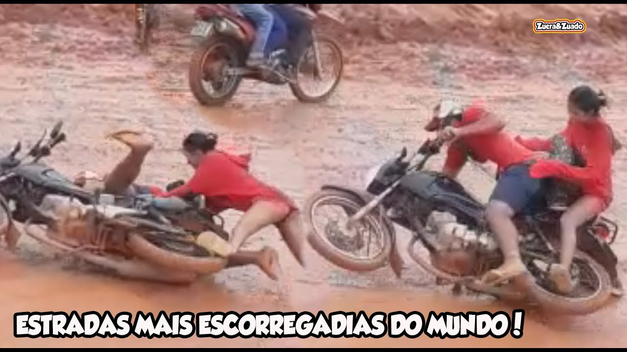TENTE NÃO RIR ESTRADAS MAIS ESCORREGADIAS DO MUNDO!!