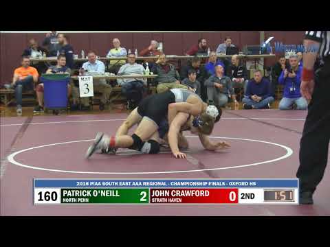 2018-03-03 160 lb Final - Patrick O'Neill (North Penn) vs John Crawford (Strath Haven)