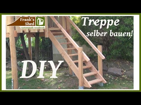 , title : 'Treppe aus Holz selber bauen | DIY Holztreppe Anleitung | Gartenprojekt 2017 | 🔥 Franks Shed 🔥'