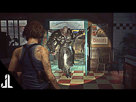 RESIDENT EVIL 3 REMAKE || NEMESIS Battle (KNIFE ONLY) PERFECT DODGE