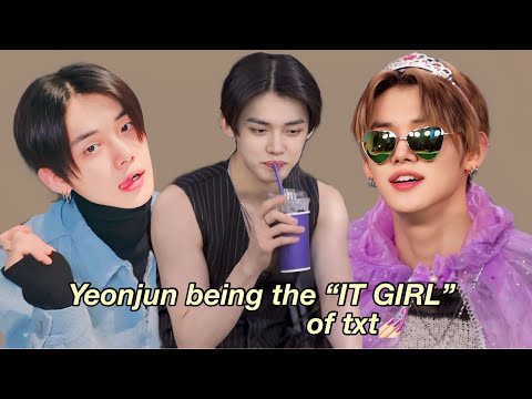 Yeonjun being the IT GIRL of txt