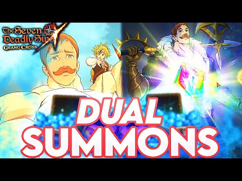 ESCANOR SUMMON ANIMATION??! GLOBAL ESCANOR DUAL SUMMONS!!! | Seven Deadly Sins: Grand Cross