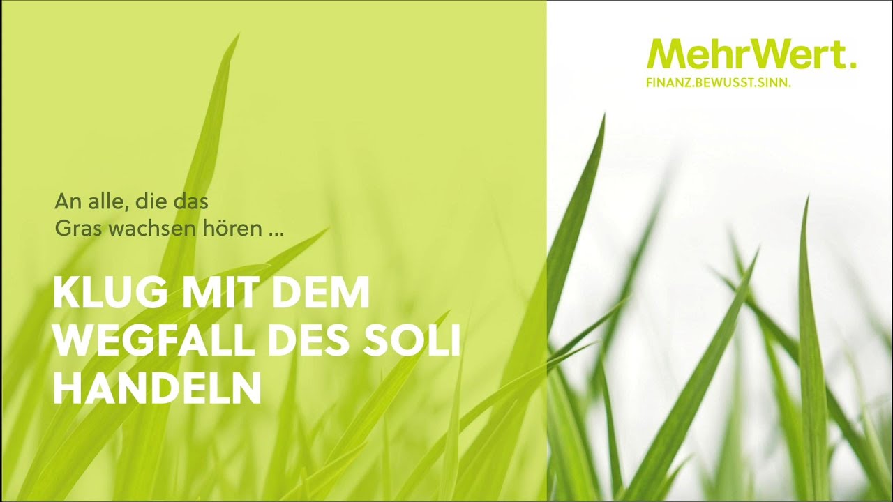 Der Soli fällt weg! So handeln Sie klug mit diesem zusätzlichen Geld