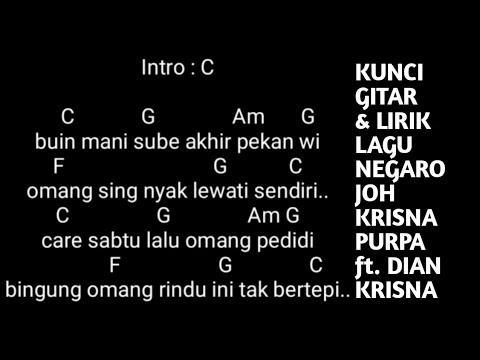 Kunci Gitar & Lirik Lagu NEGARO JOH KRISNA PURPA ft DIAN KRISNA