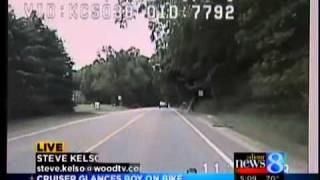 preview picture of video 'Dashcam shows bicyclist hit by deputy'