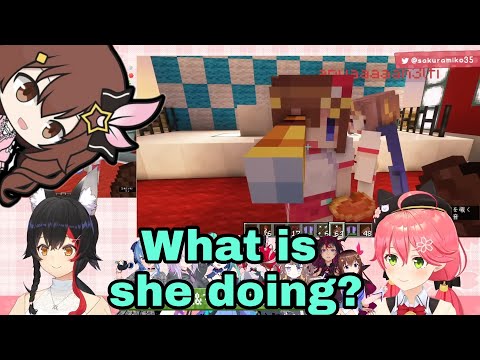 Sakura Miko Laugh at Tokino Sora Weird Behavior | Minecraft [Hololive/Eng Sub]