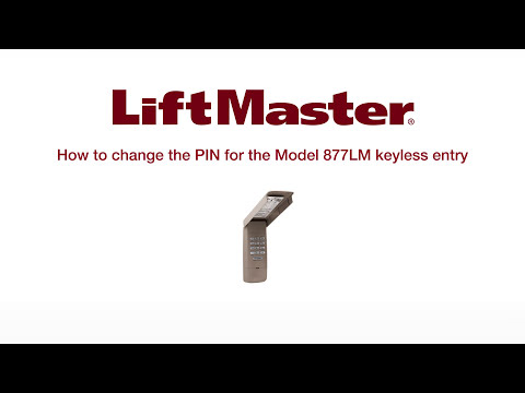 How to change the PIN for the Model 877LM keyless entry?