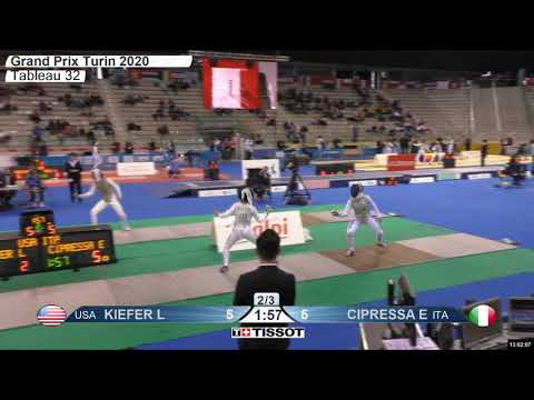 2020 458 T32 12 F F Individual Turin ITA GP GREEN CIPRESSA ITA vs KIEFER USA