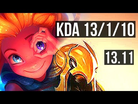 ZOE vs AZIR (MID) | 13/1/10, Rank 5 Zoe, 2.5M mastery, 900+ games, Legendary | KR Challenger | 13.11