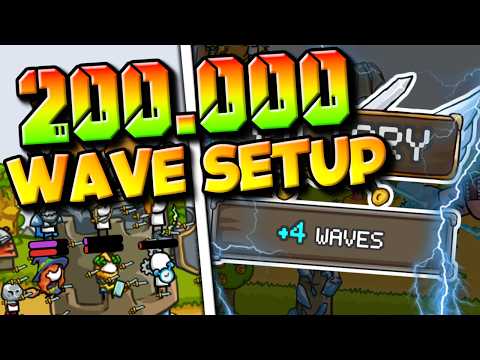 Grow Castle Lightning & Town Archer Build | 200k Waves Progression