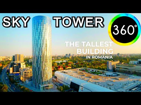 360° Video Highest Tower Bucharest Romania 36 Floors Daniel Nelu Travel Vlog Virtual Tours 3D HD 4K