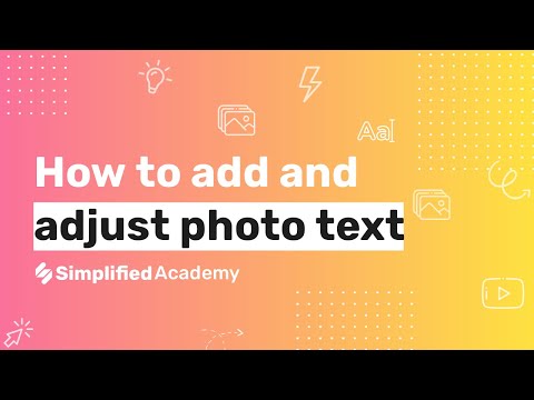 How to add and adjust a photo to photo text