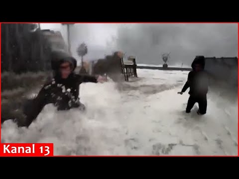 Mayor of Taormina caught by freak wave