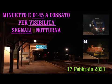 Minuetto e D145 a Cossato per visibilità segnali notturna