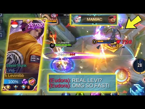 LING MANIAC!! TUTORIAL LING SOLO RANKED AUTO WIN - Mobile Legends