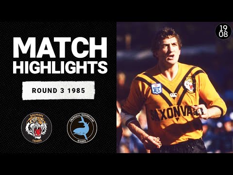 Balmain Tigers v Cronulla Sutherland Sharks | Round 3, 1985 | Classic Match Highlights | NRL