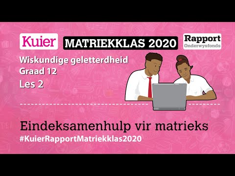 Kuier Rapport Matriekklas: Wiskundige Geletterdheid Les 2