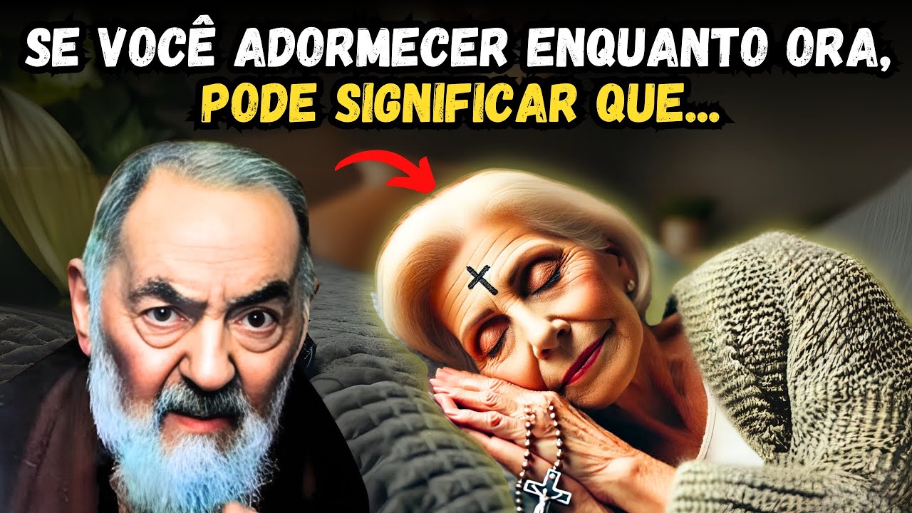 NÃO IGNORE ISSO! ✝️ O que PADRE PIO disse sobre dormir durante o Rosário! 🙏