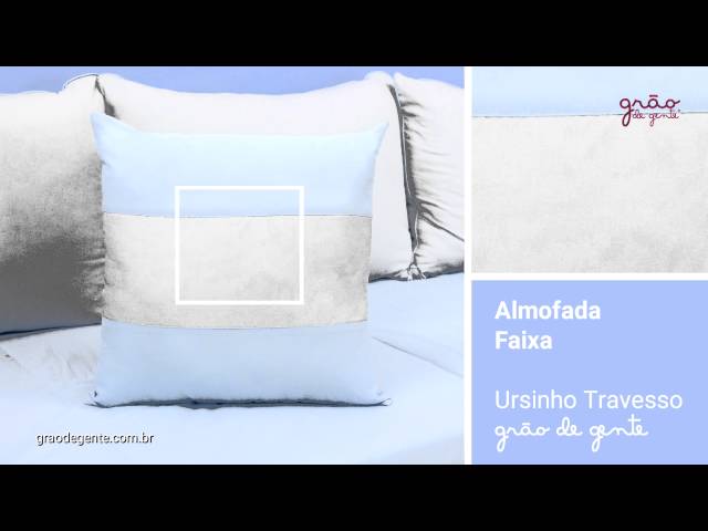 Almofadas Decorativas Faixa Ursinho Travesso Azul | Ref: 54454