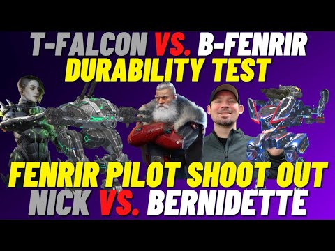 War Robots: T Falcon vs Fenrir Durability Test. Plus Fenrir Pilot shootout Durability Tests